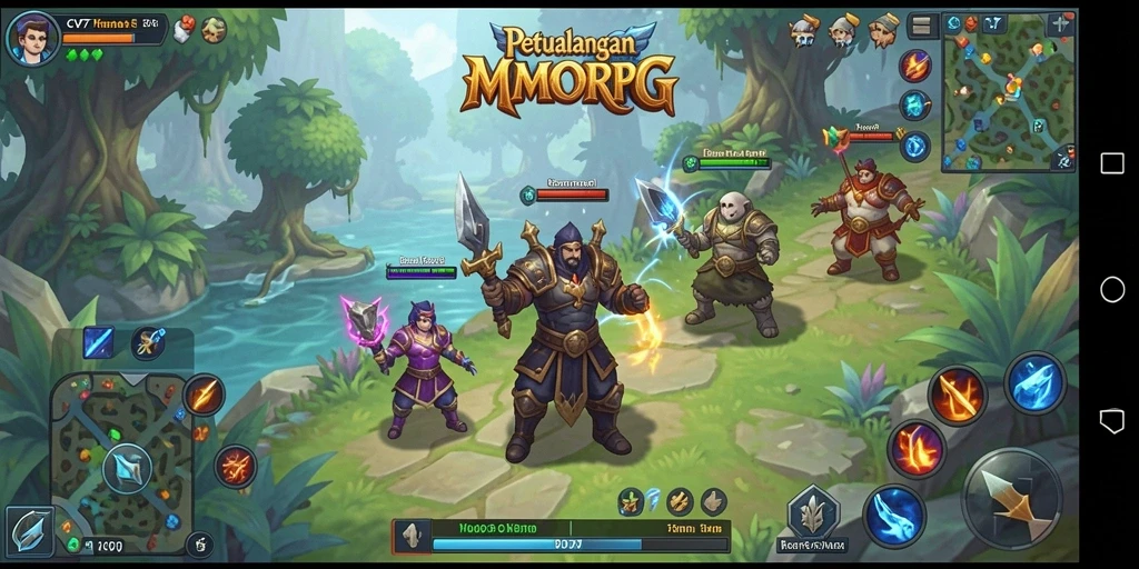 Screenshot utama CV777 menampilkan aksi seru dalam gameplay MMORPG.