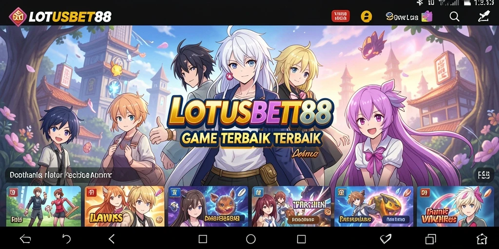 Tampilan gameplay LOTUSBET88 yang seru dan penuh aksi anime.