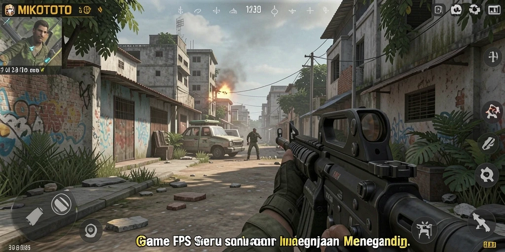 Tampilan gameplay MIKOTOTO dengan aksi menembak yang mendebarkan.