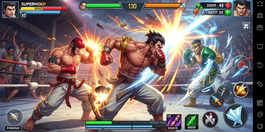 Tangkapan layar dari gameplay SUPERHOKI yang penuh aksi dan tantangan.